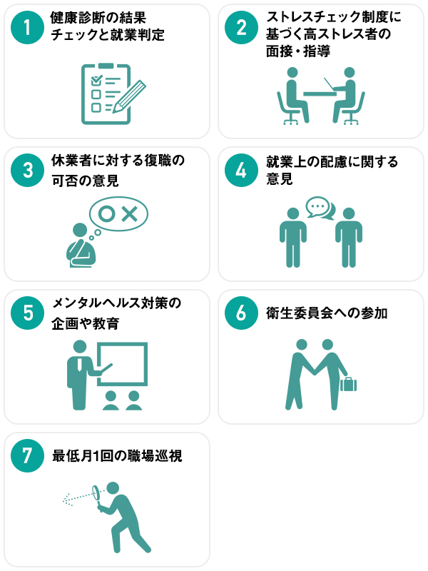 産業医に求められる7つの基礎的な業務内容と役割